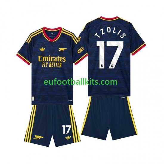 Arsenal Christos Tzolis 17 Away Football Shirts 2026-2027 Kids LS