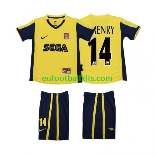 Arsenal Thierry Henry 14 Retro Away Football Shirts 2000 2001 Kids LS