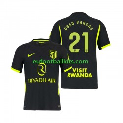 Atletico Madrid Obed Vargas 21 Away Football Shirts 2026-2027 Men LS