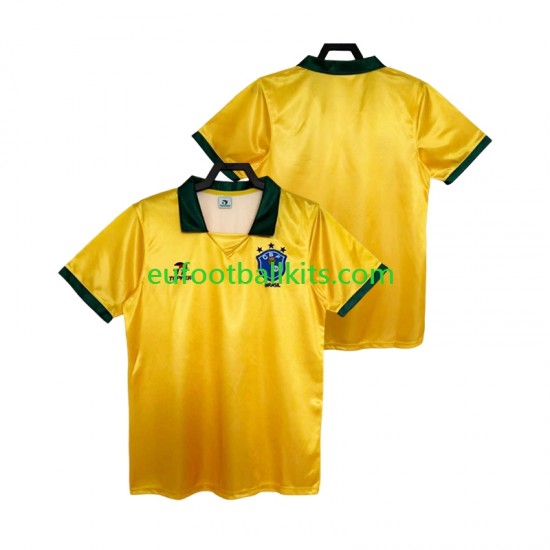 Brazil Retro Home Football Shirts 1988 Men LS