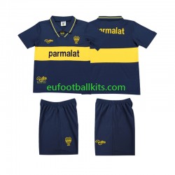 CA Boca Juniors Home Football Shirts Retro 1993 1995 Kids LS