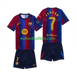 FC Barcelona Ferran Torres 7 Home Football Shirts 2026-2027 Kids LS