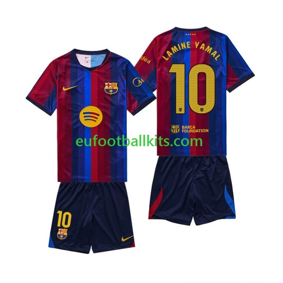 FC Barcelona Lamine Yamal 10 Home Football Shirts 2026-2027 Kids LS