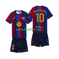 FC Barcelona RONALDINHO 10 Home Football Shirts 2026-2027 Kids LS
