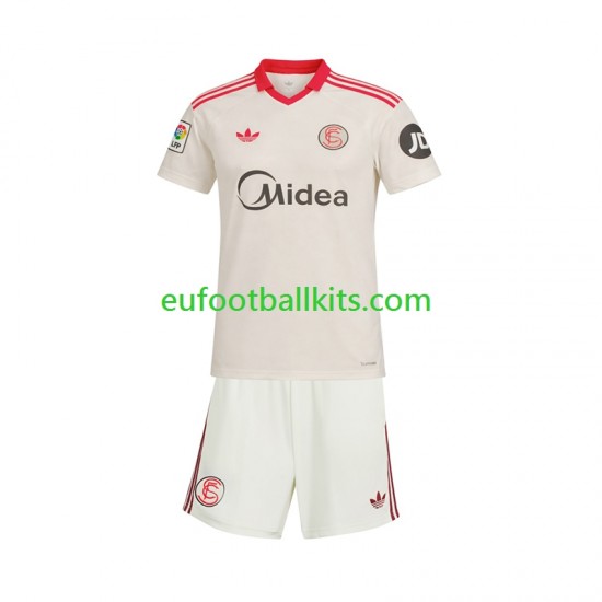 FC Sevilla Retro Home Football Shirts 2025-2026 Kids LS