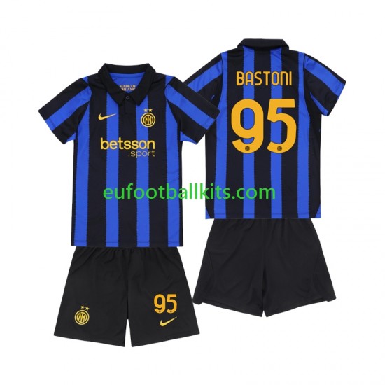 Inter Milan Alessandro Bastoni 95 Home Football Shirts 2026-2027 Kids LS