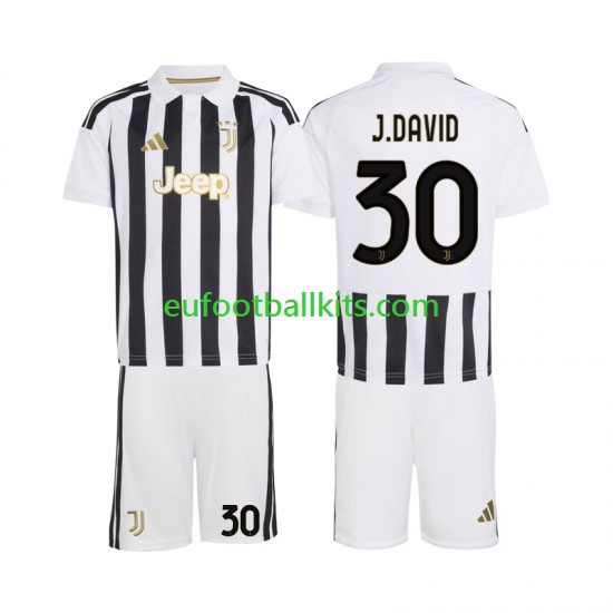 Juventus Jonathan David 30 Home Football Shirts 2026-2027 Kids LS