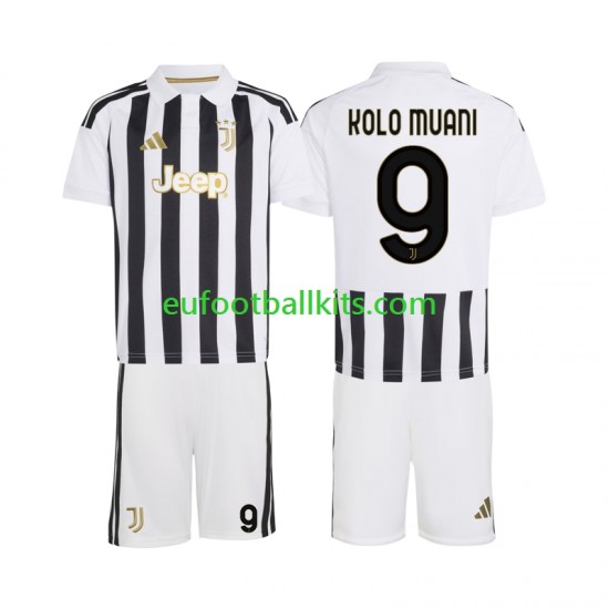 Juventus Randal Kolo Muani 9 Home Football Shirts 2026-2027 Kids LS