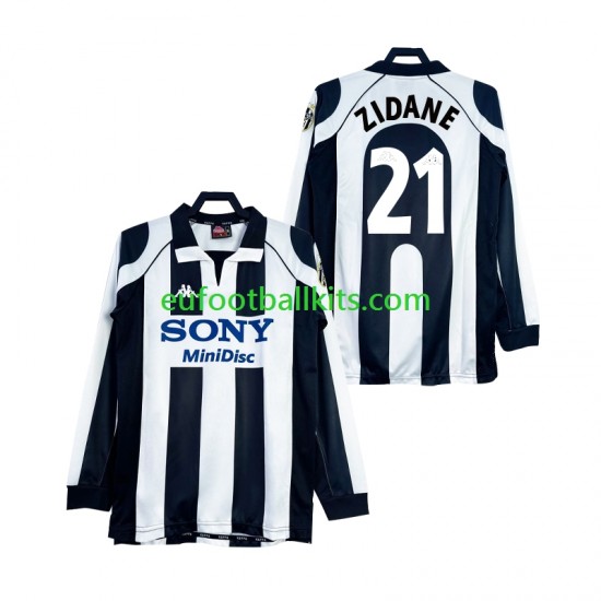 Juventus ZIDANE 21 Retro Home Football Shirts 1997 1998 Men SS