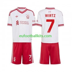 Liverpool Florian Wirtz 7 Away Football Shirts 2026-2027 Kids LS