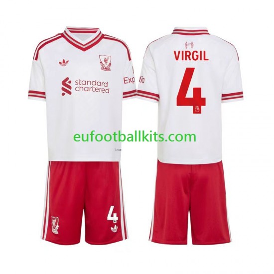 Liverpool Virgil van Dijk 4 Away Football Shirts 2026-2027 Kids LS