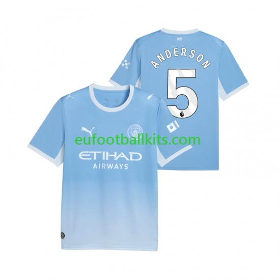 Manchester City Elliot Anderson 5 Home Football Shirts 2026-2027 Men LS