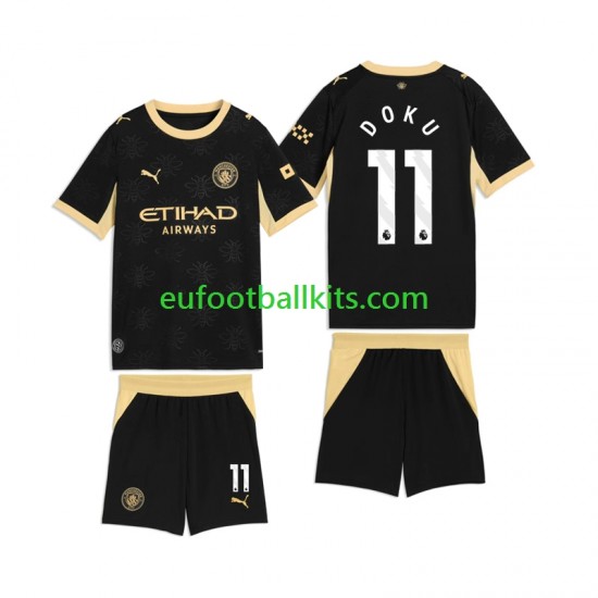 Manchester City Jeremy Doku 11 Away Football Shirts 2026-2027 Kids LS