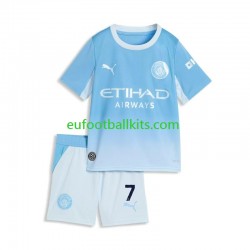 Manchester City Omar Marmoush 7 Home Football Shirts 2026-2027 Kids LS