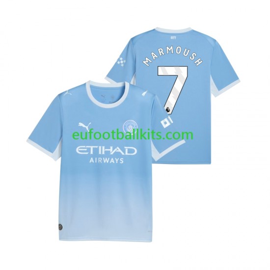 Manchester City Omar Marmoush 7 Home Football Shirts 2026-2027 Men LS