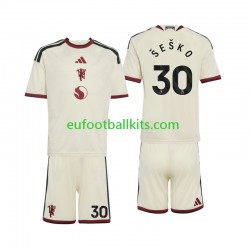 Manchester United Benjamin Sesko 30 Third Football Shirts 2026-2027 Kids LS