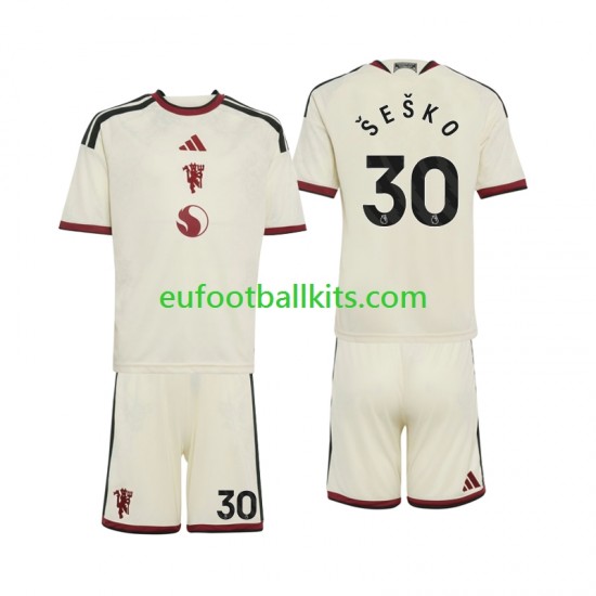 Manchester United Benjamin Sesko 30 Third Football Shirts 2026-2027 Kids LS