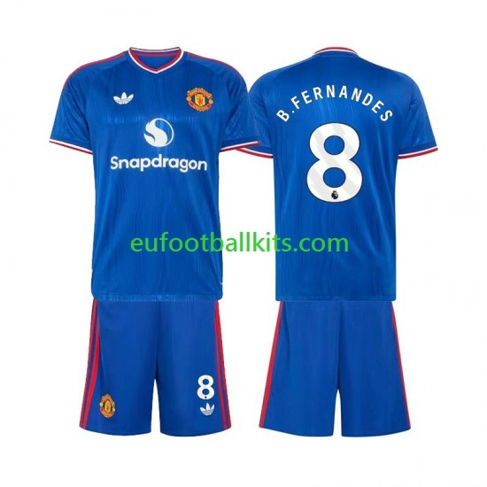 Manchester United Bruno Fernandes 8 Away Football Shirts 2026-2027 Kids LS