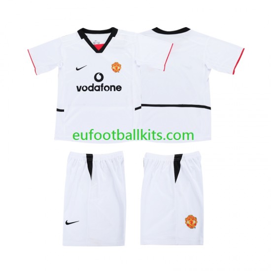 Manchester United Away Football Shirt 2002 2003 Kids LS