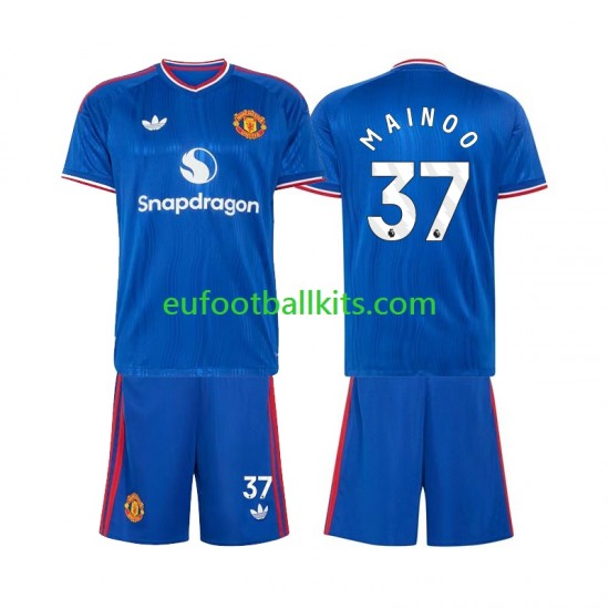 Manchester United Kobbie Mainoo 37 Away Football Shirts 2026-2027 Kids LS