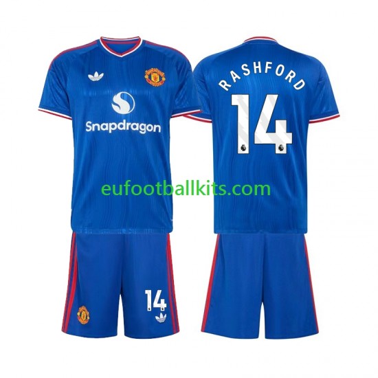 Manchester United Marcus Rashford 14 Away Football Shirts 2026-2027 Kids LS