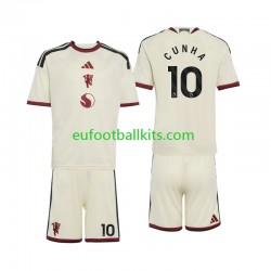 Manchester United Matheus Cunha 10 Third Football Shirts 2026-2027 Kids LS