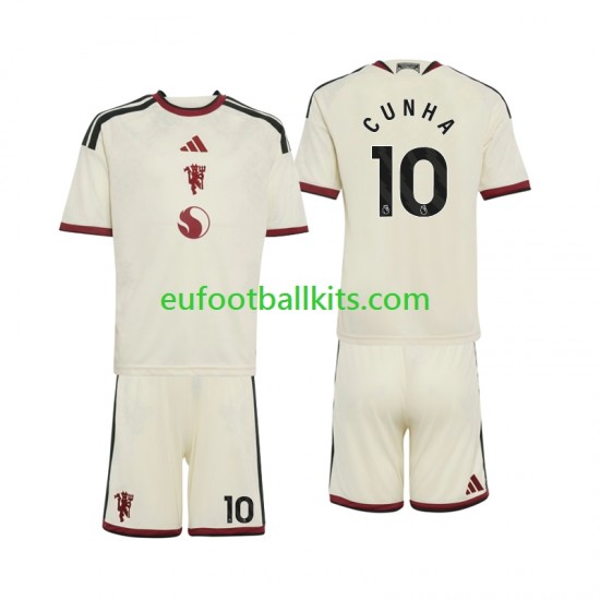 Manchester United Matheus Cunha 10 Third Football Shirts 2026-2027 Kids LS
