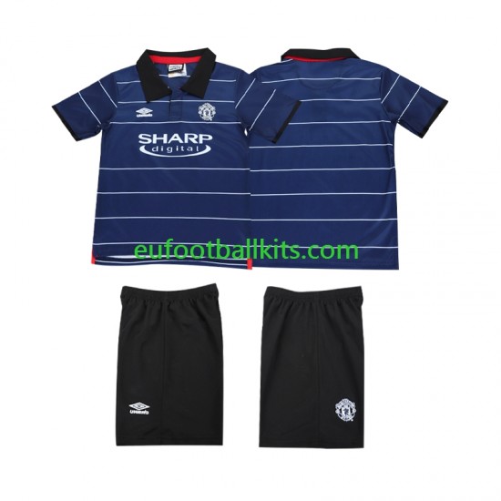 Manchester United Retro Away Football Shirts 1999 2000 Kids LS