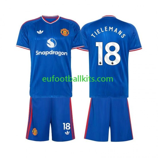Manchester United Youri Tielemans 18 Away Football Shirts 2026-2027 Kids LS
