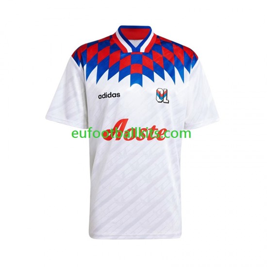 Olympique Lyonnais Retro Home Football Shirts 1995 1996 Men LS