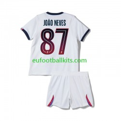 Paris Saint Germain Joao Neves 87 Away Football Shirts 2026-2027 Kids LS