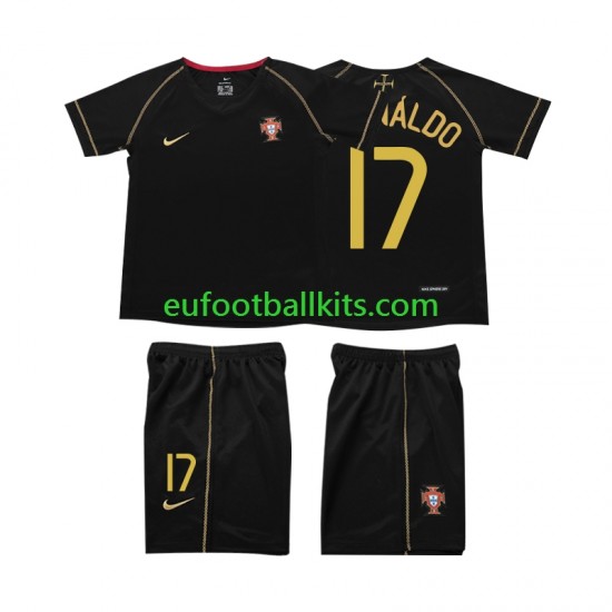 Portugal Cristiano Ronaldo 17 Retro Away Football Shirts 2006 Kids LS