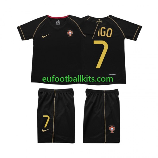 Portugal FIGO 7 Retro Away Football Shirts 2006 Kids LS