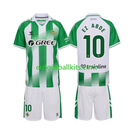Real Betis Ez Abde 10 Home Football Shirts 2026-2027 Kids LS