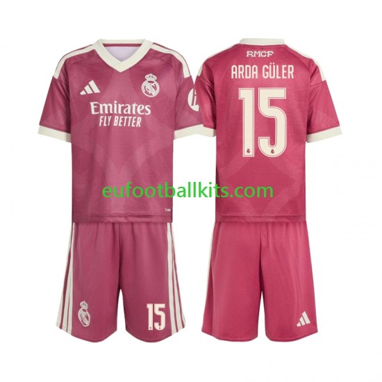Real Madrid Arda Guler 15 Third Football Shirts 2026-2027 Kids LS