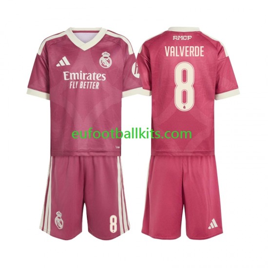 Real Madrid Federico Valverde 8 Third Football Shirts 2026-2027 Kids LS