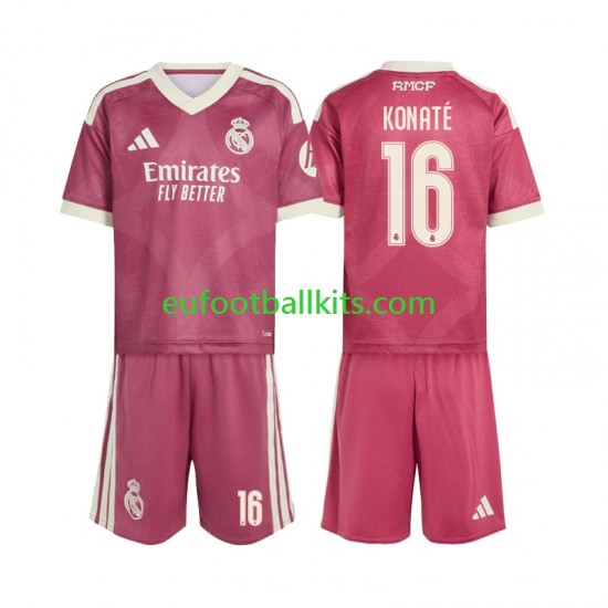 Real Madrid Ibrahima Konate 16 Third Football Shirts 2026-2027 Kids LS