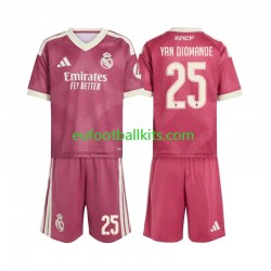 Real Madrid Yan Diomande 25 Third Football Shirts 2026-2027 Kids LS