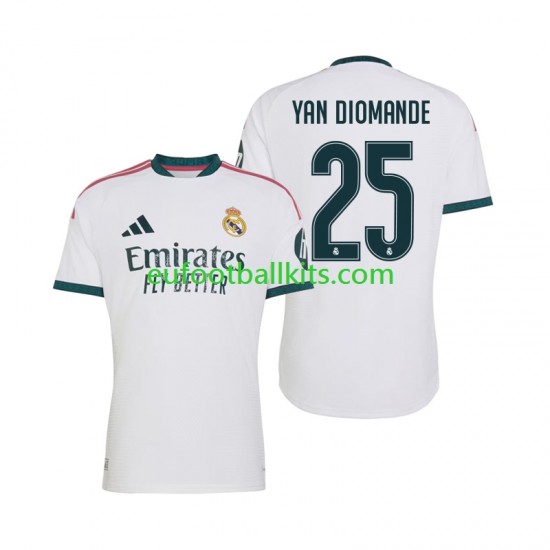 Real Madrid Yan Diomande 25 Home Football Shirts 2026-2027 Men LS