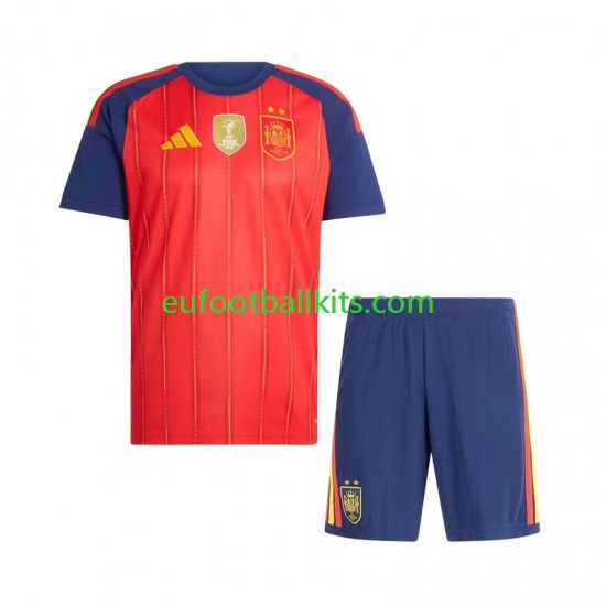 Spain 2-star Home Football Shirts 2026-2027 Kids LS