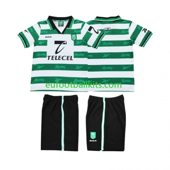 Sporting CP Retro Home Football Shirts 1999 2000 Kids LS