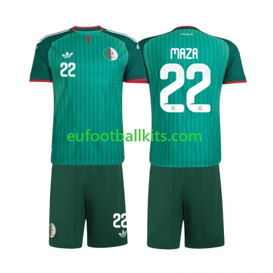 Algeria Ibrahim Maza 22 Away Football Shirts 2026 Kids LS
