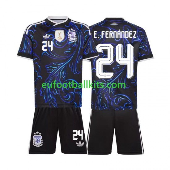 Argentina Enzo Fernandez 24 Away Football Shirts World Cup 2026 Kids LS