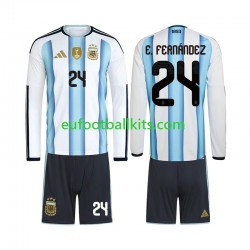 Argentina Enzo Fernandez 24 Home Football Shirts World Cup 2026 Kids SS