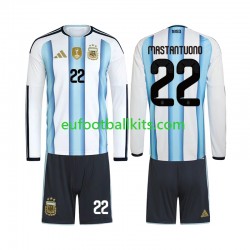 Argentina Franco Mastantuono 22 Home Football Shirts World Cup 2026 Kids SS