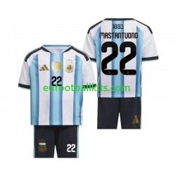 Argentina Franco Mastantuono 22 Home Football Shirts World Cup 2026 Kids LS