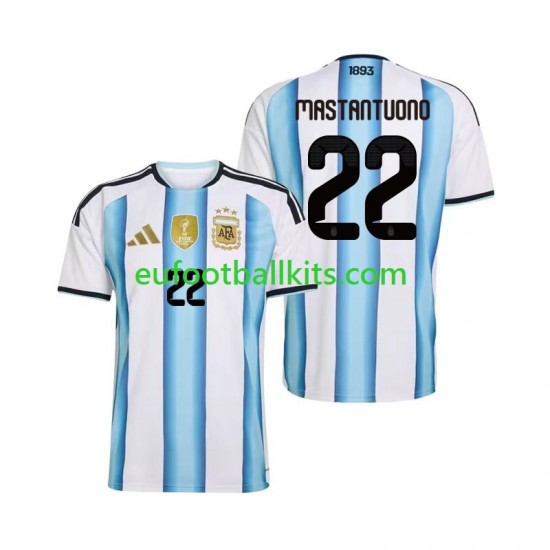 Argentina Franco Mastantuono 22 Home Football Shirts World Cup 2026 Men LS