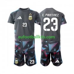 Argentina Goalkeeper Emiliano Martinez 23 Home Football Shirts World Cup 2026 Kids LS