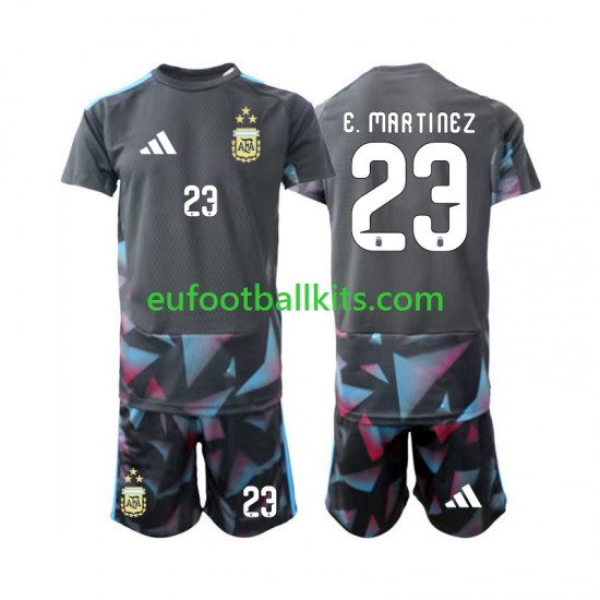 Argentina Goalkeeper Emiliano Martinez 23 Home Football Shirts World Cup 2026 Kids LS