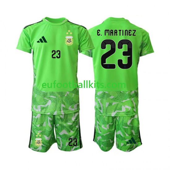 Argentina Goalkeeper Emiliano Martinez 23 Third Football Shirts World Cup 2026 Kids LS